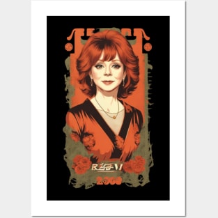 reba mcentire//vintage vektor 80s style v2 Posters and Art